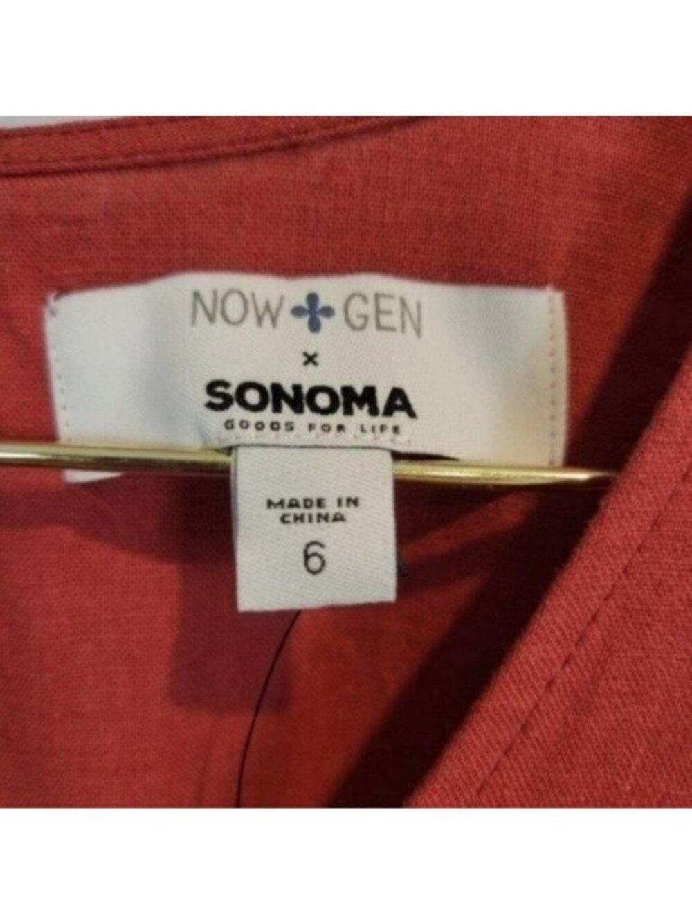 Sonoma Now Gen Linen Blend Short Jumpsuit Romper Tera Rouge NWT - Picture 5 of 12